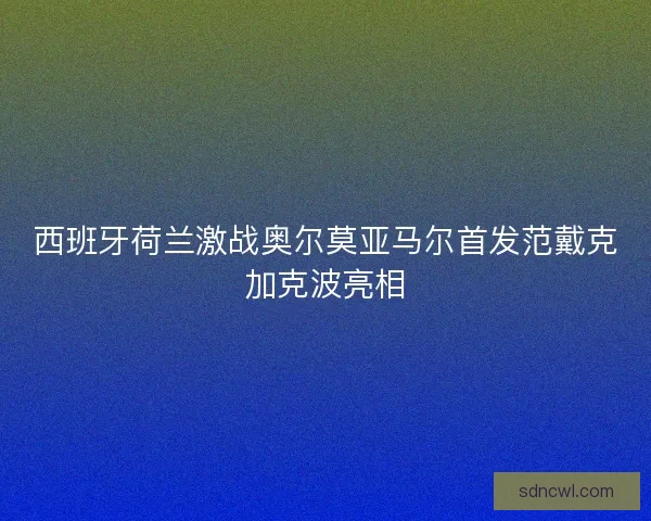西班牙荷兰激战奥尔莫亚马尔首发范戴克加克波亮相 西班牙荷兰激战奥尔莫亚马尔首发范戴克加克波亮相