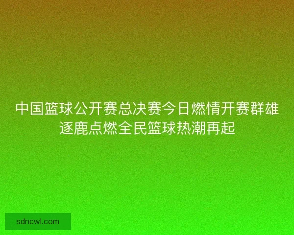 中国篮球公开赛总决赛今日燃情开赛群雄逐鹿点燃全民篮球热潮再起 中国篮球公开赛总决赛今日燃情开赛群雄逐鹿点燃全民篮球热潮再起